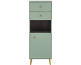Dulap Baie Asezat Bjarne, 1 Usa 2 Sertare, Pal, 40,3x113,4cm, Verde