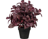 Planta Artificiala Tufa Busuioc In Ghiveci H 30 Cm Burgund