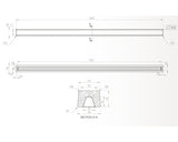 Prag cabina dus drept din granixit 100 cm Silver Stone
