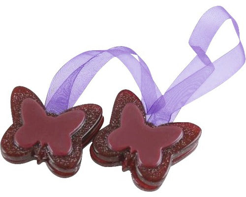 Magneti Decorativi Butterfly Pentru Perdea - Cu Panglica De Fixare, Mov/rosu, Set 2 Buc