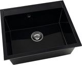 Chiuveta Bucatarie Cu O Cuva Fat Avangard 227 60x51 Cm, Fara Picurator, Marmura Compozita Granit Negru