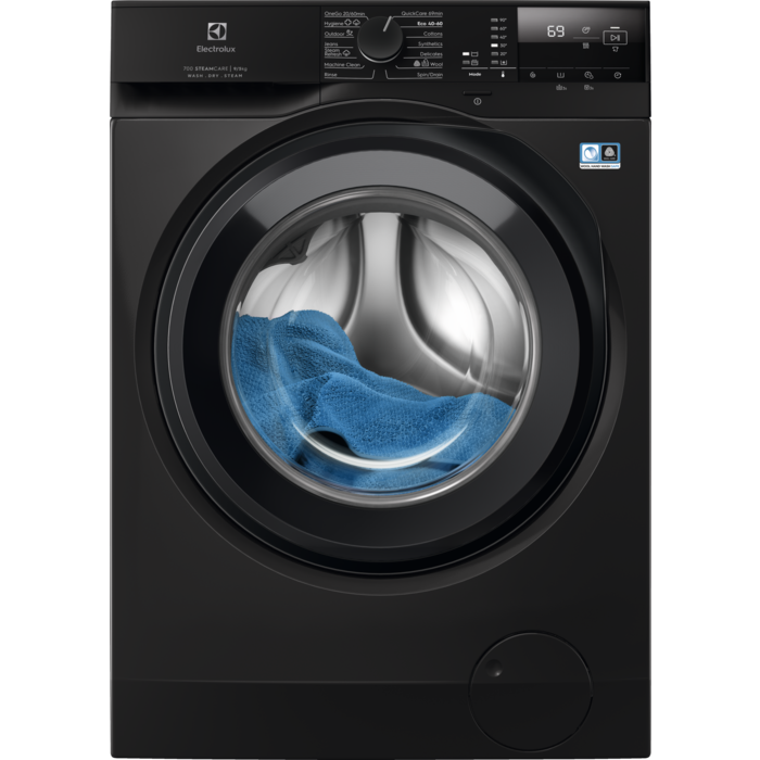 Masina de spalat rufe cu uscator Electrolux Ecoline EW7W2492, 9 kg spalare, 5 kg uscare, 1400 RPM, Clase A, Motor Inverter, SteamCare+Sensicare, TimeManager