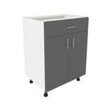 Corp Baza haaus Karo, 1 Sertar, 2 Usi, Antracit/Alb, 60 x 50 x 80 cm