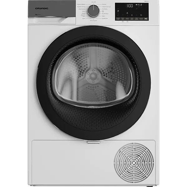 Uscator de rufe GRUNDIG GTP5824BN, Pompa de caldura, 8 kg, 15 programe, Clasa A+++, Alb