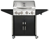 Gratar Pe Gaz Outdoorchef Australia 455g 19, 6 Kw Suprafata De Gatire 65x44, 5 Cm cu Termometru Integrat In Capac, Mese Laterale Pliante, Tava De Colectare Grasime