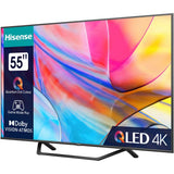 Televizor QLED Smart HISENSE 55A7KQ, Ultra HD 4K, HDR, 139 cm, Clasa G, Gri