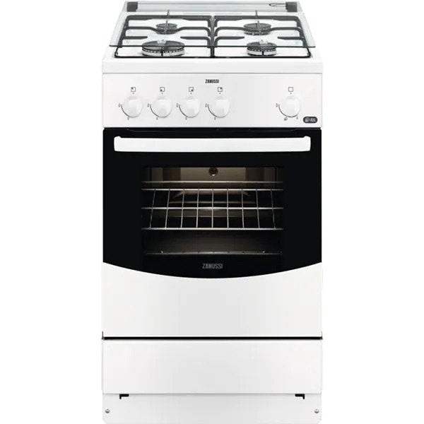 Aragaz ZANUSSI ZCG510R1WA, 4 arzatoare, Gaz, L 50 cm, Grill, Alb