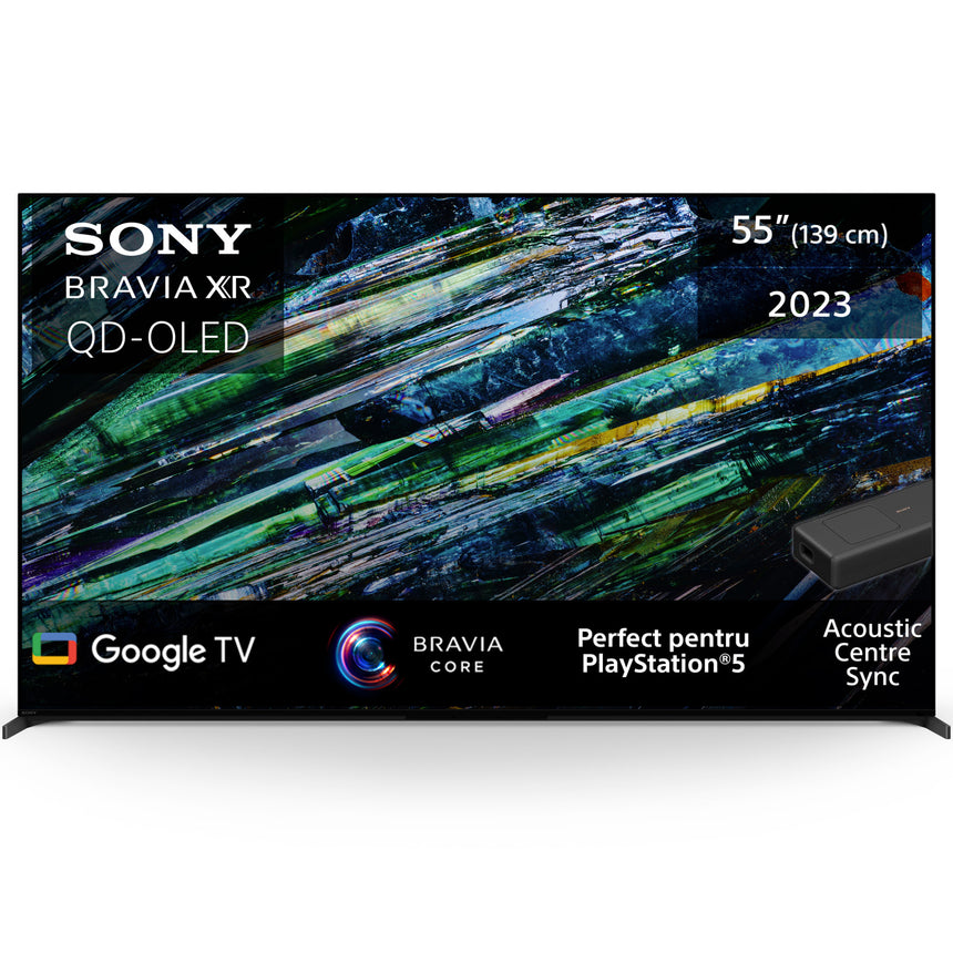 Televizor Sony BRAVIA OLED 55A95L, 139 cm, Smart Google TV, 4K Ultra HD, 100 Hz, Clasa G