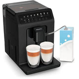 Espressor automat Krups Evidence Eco-Design EA897B10, 1450W, 15 bari, 8 retete de bauturi, rasnita metalica cu 5 setari, 3 trepte de temperatura, functie de abur&apa fierbinte, rezervor apa detasabil de 2.3L, functie One-Touch-Cappuccino, negru