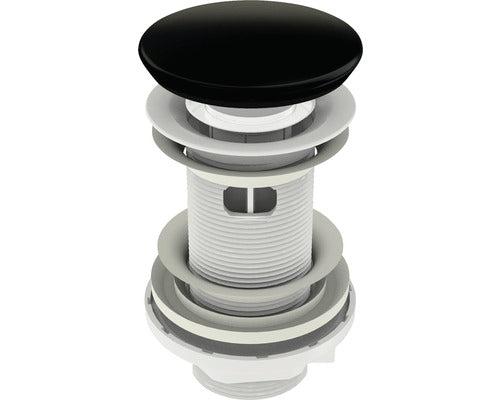 Ventil Lavoar Click-clack 1 1/4" Cu Invelis Ceramic Negru Si Preaplin