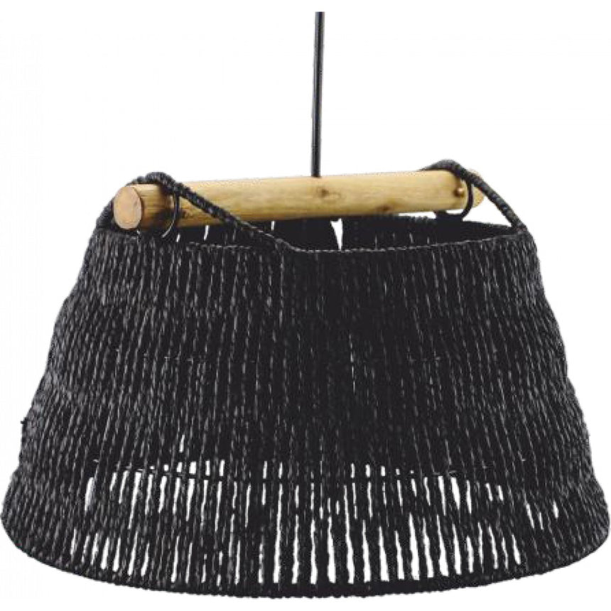Pendul Klausen Native sp1, negru, 1xE27, textil, lemn, metal