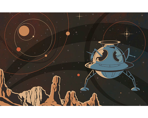 Tablou Canvas Pt6085 Space Rocket 60x90 Cm