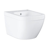 Bideu ceramic Grohe 39208000 Euro, montat pe perete, cu preaplin, alb alpin (39208000)