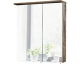 Dulap Baie cu Oglinda SPS 600.1, 2 Usi, Iluminare, PAL, 60x72,3 cm Stejar Panama
