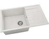 Chiuveta Bucatarie Cu O Cuva Fat Avangard 228 80x49 Cm, Cu Picurator, Reversibila, Fatgranit White