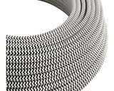 Cablu Creative-cables Myym (H03vv-f) 3x0, 75 Mm² Negru/alb, Invelis Textil, Inel 3m