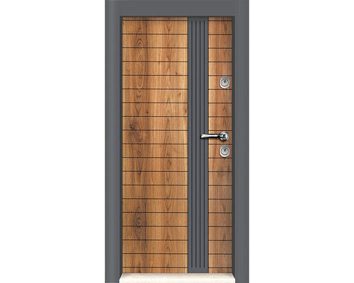 Usa De Intrare Metalica Pentru Interior N25 Maro 88x201 Cm Stanga