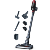 Aspirator vertical fara fir Rowenta X-Pert 6.60 Animal Care RH6878WO, 100W, 18V, autonomie 45 min, filtrare 94%, perie cu iluminare LED, recipient praf 0.55 L, accesorii animal care, functie boost, rosu & gri