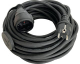 Prelungitor Electric 10m 3500w Negru, Cablu Cauciuc Natural, Pentru Exterior Ip44