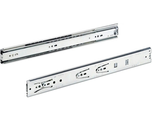 Glisiere Tip Sina Cu Bile Hettich Ka4532 400mm, Max. 35kg, Cu Amortizor, Otel Cromat, 1 Pereche