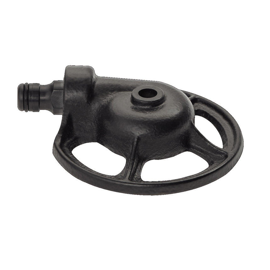 Aspersor universal stationar rotund Fiskars 1023663, corp din metal, rezistent la rugina
