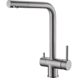 Baterie Alveus Aquila, 3 cai pentru apa cald, apa rece, filtru de apa, cartus ceramic, Finisaj inox periat