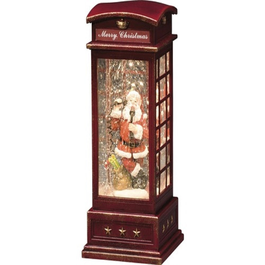 Felinar LED Mos Craciun, Cabina de Telefon, Visiniu, Konstsmide