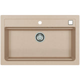 Chiuveta bucatarie Alveus Atrox 40, material compozit, 790x500x200mm, sifon pop-up inclus, Terra