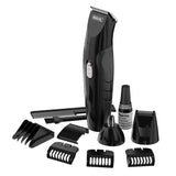 Aparat de tuns barba Wahl, All in one 09685-016, plus trimmer nas si urechi, alimentare acumulator, 80 minute autonomie, 5 trepte de taiere, 0.7-12 mm, negru