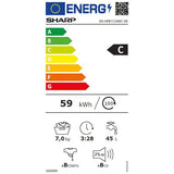 Masina de spalat rufe frontala SHARP ES-HFB712AWC-EE, Advanced Inverter, 7 kg, 1200 rpm, Clasa C, Alb