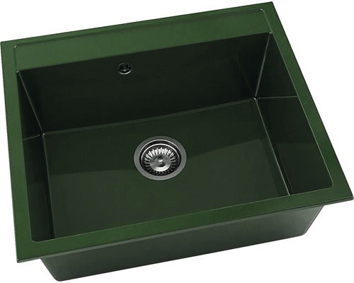 Chiuveta Bucatarie Cu O Cuva Fat Avangard 227 60x51 Cm, Fara Picurator, Marmura Compozita Granit Verde