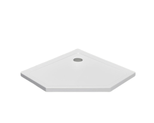 Cadita de dus pentagonala Radaway Doros PT Compact 90x90x5 cm acril alb