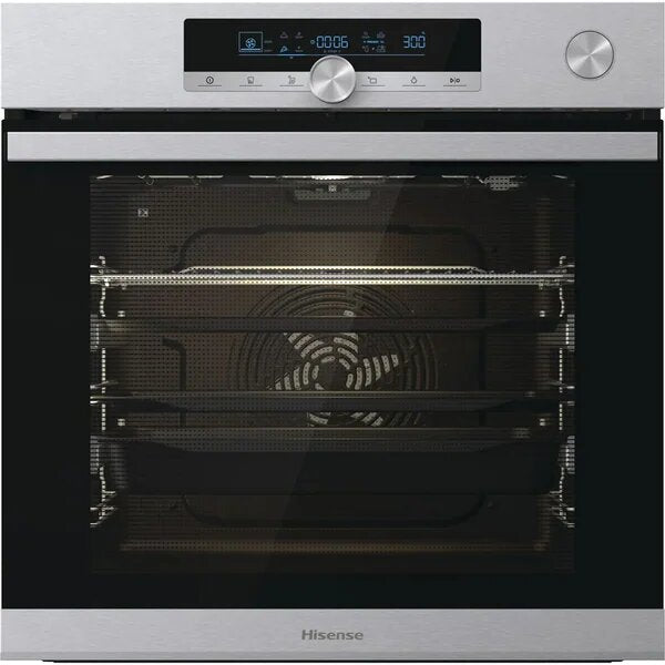 Cuptor Incorporabil HISENSE BSA66334PX, Electric, Autocuratare pirolitica, 77 l, Clasa A+, Inox-Negru