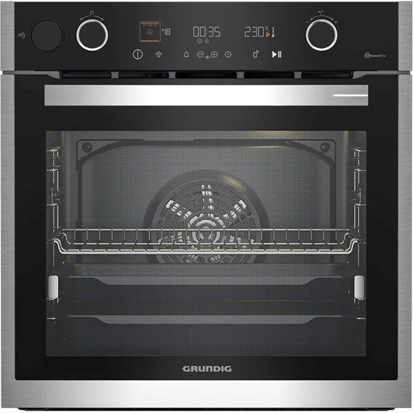 Cuptor Incorporabil GRUNDIG GEBD19401BPH, Electric, Autocuratare pirolitica, 72 l, Clasa A+, Negru-Inox