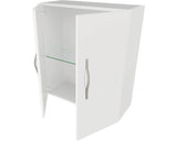 Dulap baie suspendat Simona, 2 usi, MDF, 62x71 cm, alb