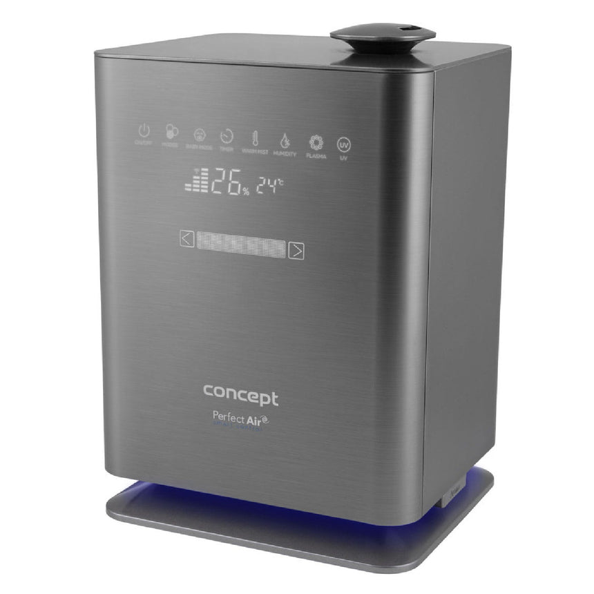 Umidificator Concept ZV2021, Rezervor 4.6l, Capacitate umidificare 350ml/h, Difuzor de arome, Concept Home, Telecomanda, Antracit