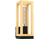Aplica Perete Interior Nafferton E27 Max. 1x40w, Negru/lemn