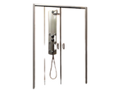 Usa dus glisanta pentru nisa Radaway Premium Plus DWD, 150x190 cm, sticla securizata transparenta, profil crom