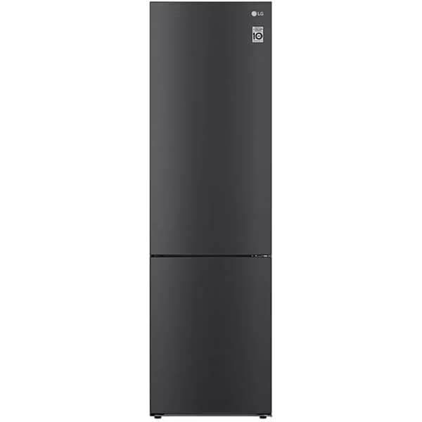 Combina frigorifica LG GBP62MCNBC, 384 l, No Frost, Compresor Smart Inverter, DoorCooling+, LinearCooling, NatureFresh, Clasa B, H 203 cm, Negru