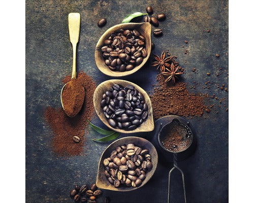 Tablou Sticla Coffeebean In Bowl 20x20 Cm