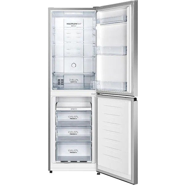 Combina frigorifica GORENJE NRK418ECS4, No Frost Plus, 256 l, H 182.4 cm, Clasa E, Argintiu