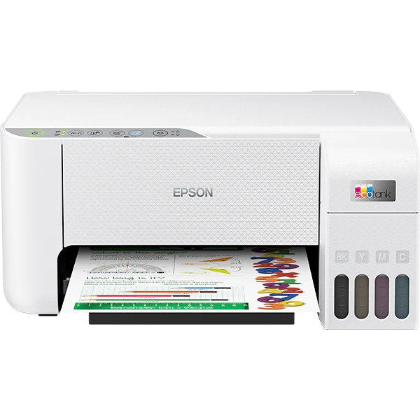 Imprimanta multifunctionala, Epson, EcoTank L3256, inkjet, color, A4, Wifi, 5760x1440 dpi, Alb