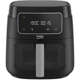 Friteuza cu aer cald BEKO ExpertFry XL FRL3374B, 7.6l, 1750W, 9 programe, geam transparent, cuva antiaderenta, display digital, negru-argintiu