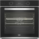 Cuptor incorporabil Beko BBISA13300XMPE, Electric, 72 l, Autocuratare pirolitica, AirFry, Steam Assisted Cooking, AEROperfect, RecycledNet, SteamShine Cleaning, 3D Cooking, Clasa A+, Negru