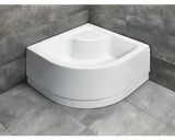 Cadita De Dus Semirotunda Radaway Indos A 80x80x41,5 Cm Acril Alb Sia8080-01