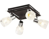 Plafoniera Cu Spoturi Jay E14 Max. 4x40w, Maro/crom