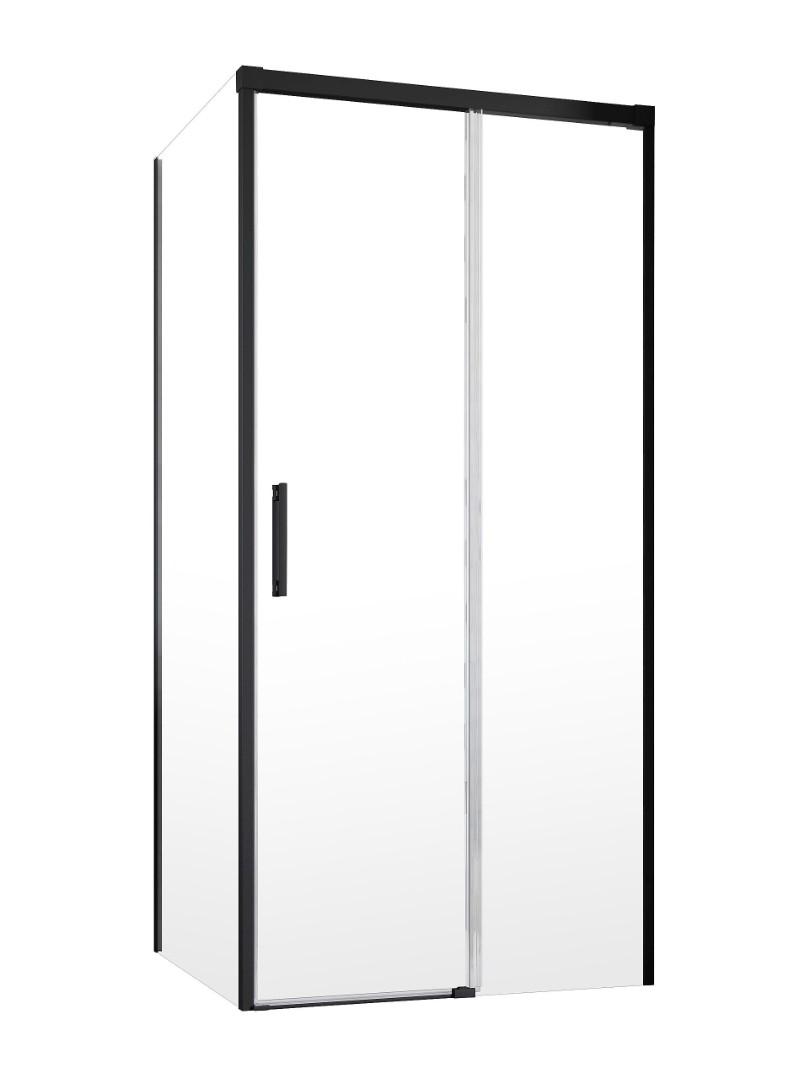 Usa glisanta dus Radaway Idea Black KDJ dreapta 120x200,5 cm, sticla transparenta, profil negru