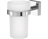 Pahar baie cu suport Lenz Rain, crom, 10 cm