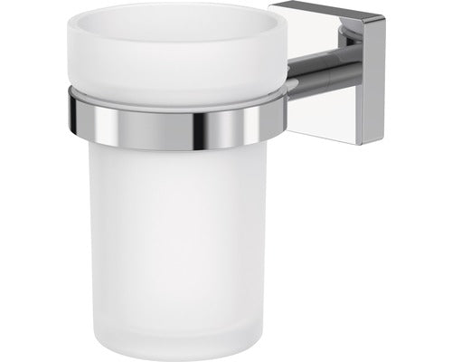 Pahar baie cu suport Lenz Rain, crom, 10 cm