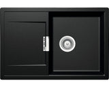 Chiuveta Bucatarie Cu O Cuva Schock Mono D-100 76,5x51 Cm, Cu Picurator, Reversibila, Cristadur Magma